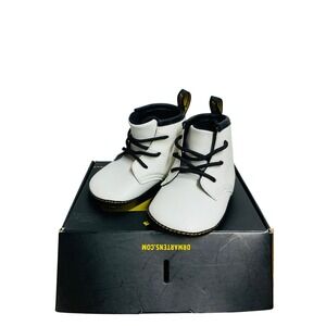 Dr. Martens 1460 Crib White Synthetic Leather Baby Boots 26808100 US 3 Infant